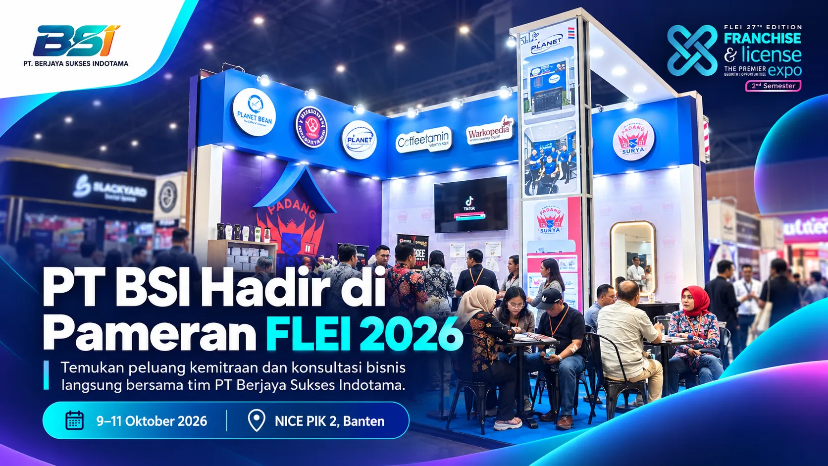 PT Berjaya Sukses Indotama Sukses Berpartisipasi di FLEI Business Show 2026